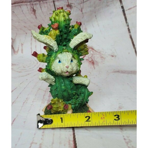 Rabbit Disguised as Cactus Figurine - Unique Easter Home Decor - Picture 9 of 9